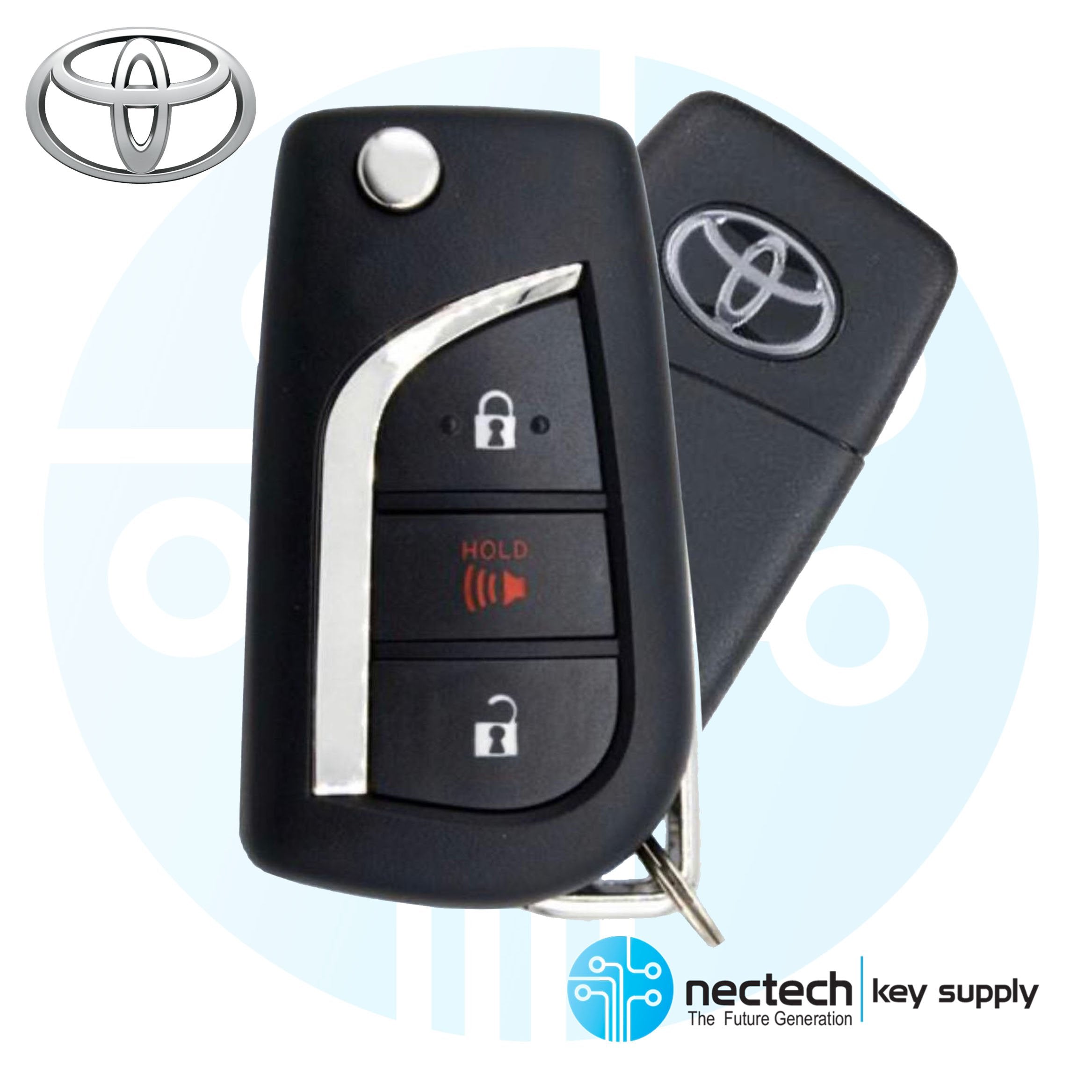 thumbnail image 2 of Genuine OEM 2020-2021 Toyota C-HR Flip Keyless Remote - FCC MOZB3F2F2L (New Key Blade) 2 of 6