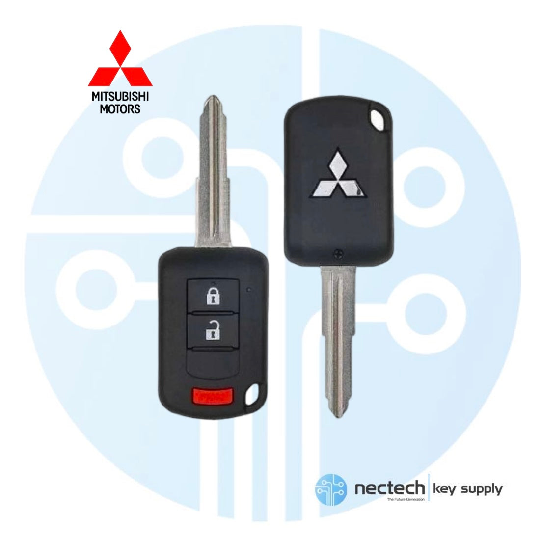 2017 - 2025 NEW OEM Mitsubishi Mirage Remote Head Key 3B with Shoulder