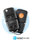 VW Volkswagen Style / Llave remota universal de 3 botones para herramienta de llave VVDI (con cable)