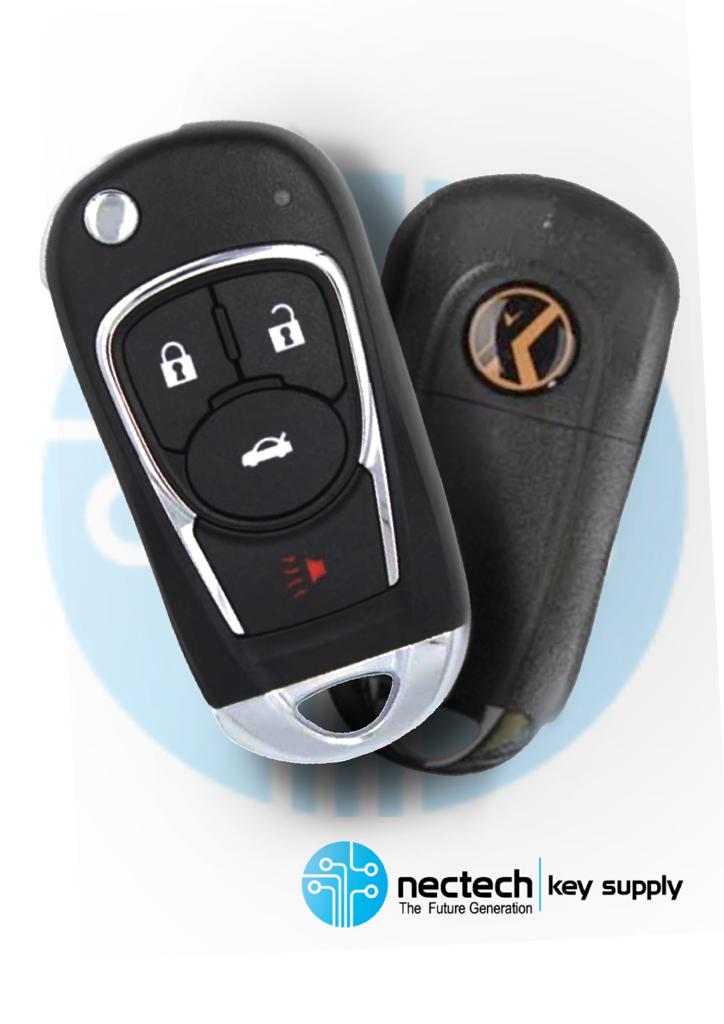 Xhorse - Buick Style / 4-Button Universal Remote Flip Key For VVDI Key Tools (Wired)