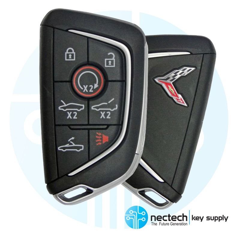 2020 - 2022 Chevrolet Corvette C8 Llave de proximidad inteligente 7B (logotipo cromado) FCC: YG0G20TB1