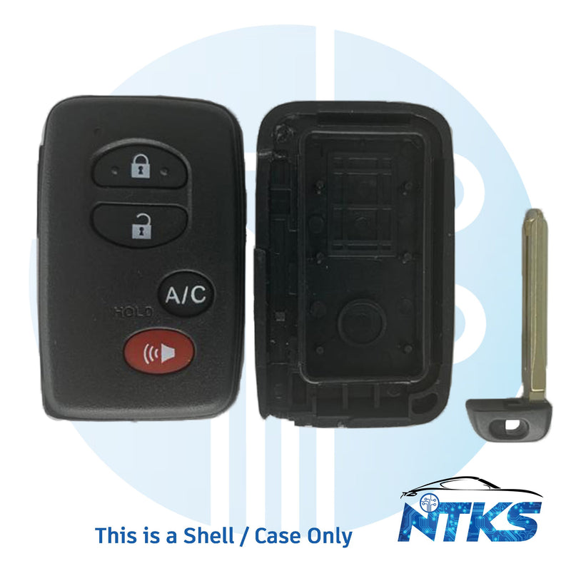 2007 - 2015 SHELL for Toyota Smart Key for HYQ14AAB / HYQ14ACX/ 4-Buttons A/C