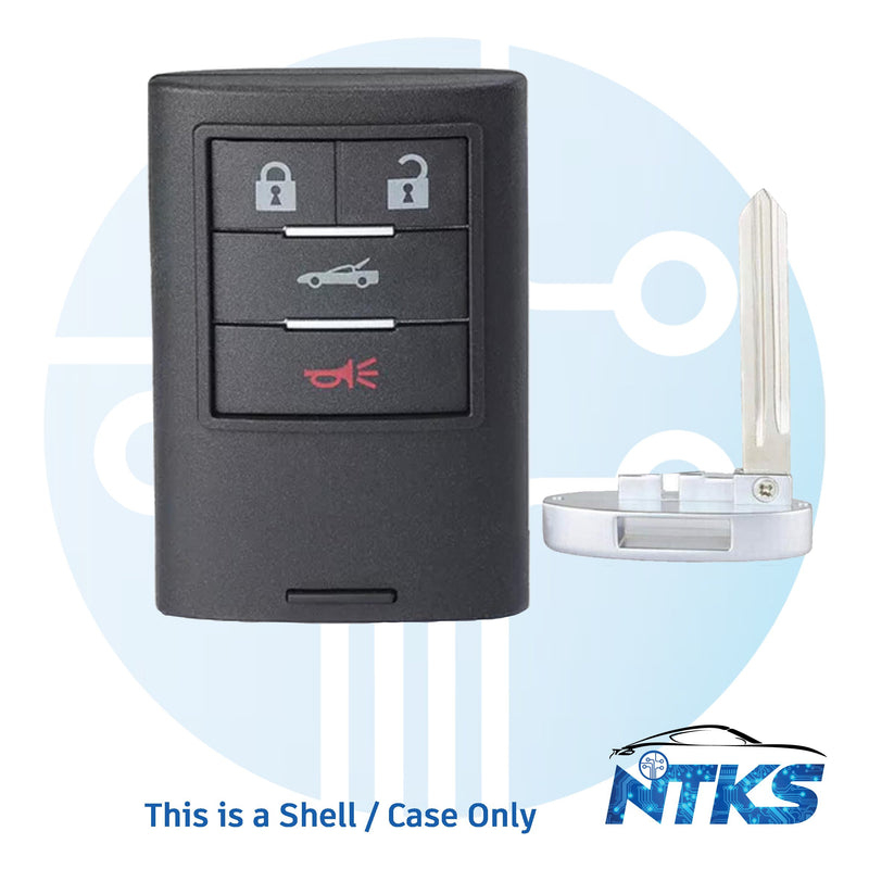2008 - 2013 CARCASA para llave inteligente Chevrolet Corvette de 4 botones