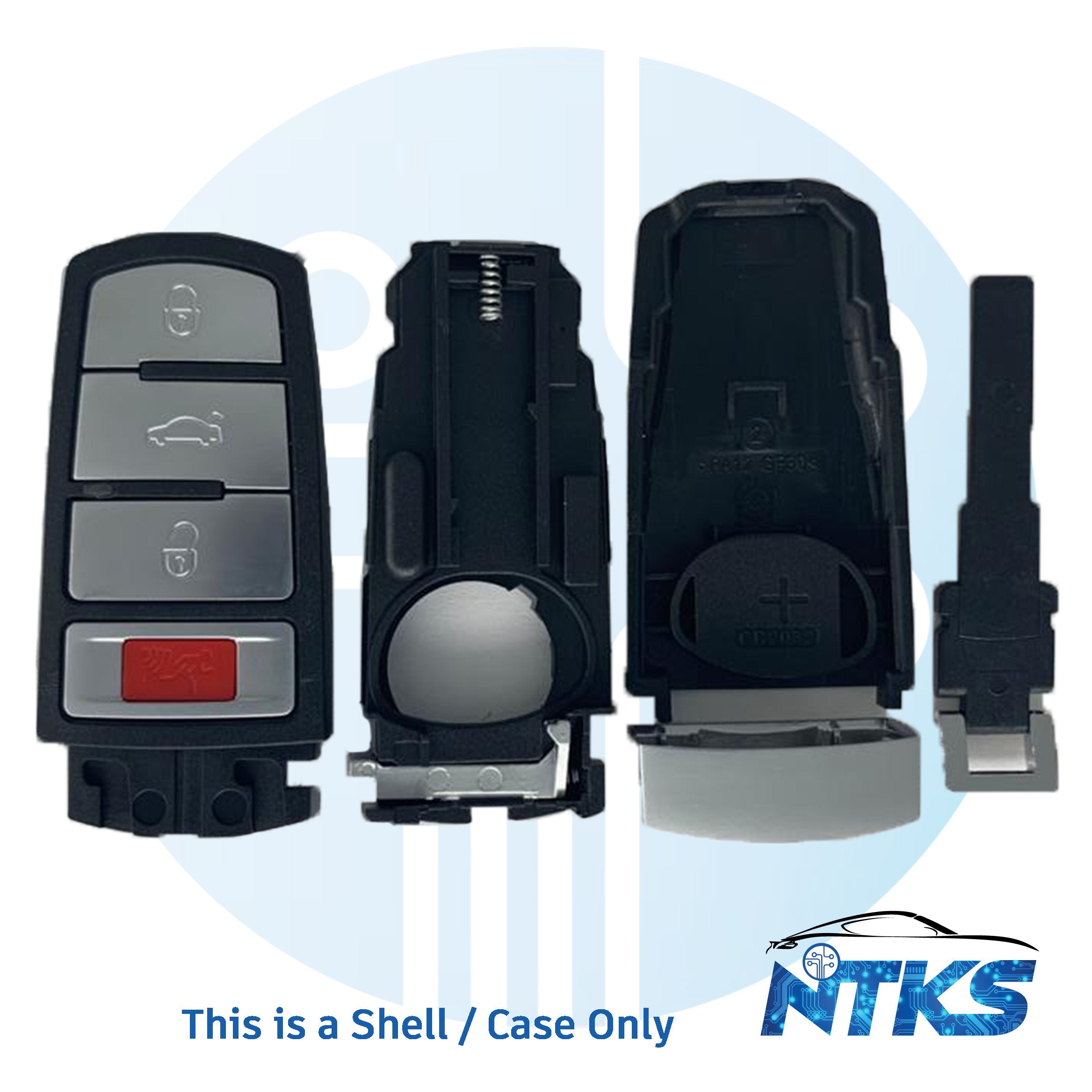 2006-2011 SHELL for Volkswagen Smart Proximity Key / 4-Buttons