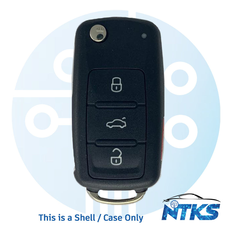2011 - 2016 CARCASA para llave abatible remota Volkswagen/4 botones