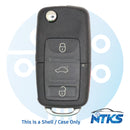 2006-2011 CARCASA para llave abatible remota Volkswagen/4 botones