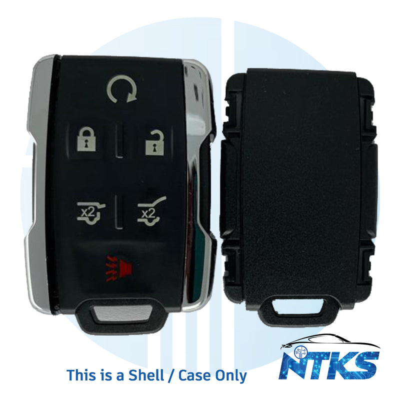 2014 - 2019 CARCASA para Chevrolet GMC Control Remoto 6 Botones Lado Plateado