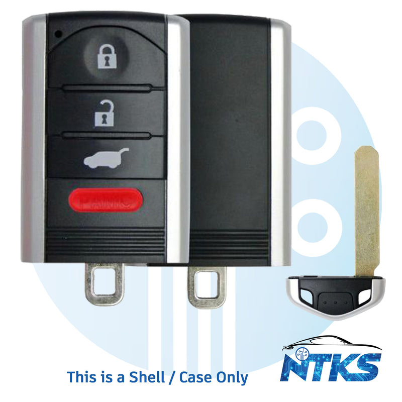 2010 - 2015 SHELL para Acura RDX ZDX Smart Key Hatch de 4 botones