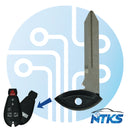 2008 - 2021 Dodge Chrysler Jeep Fobik Hoja de llave de emergencia Y159