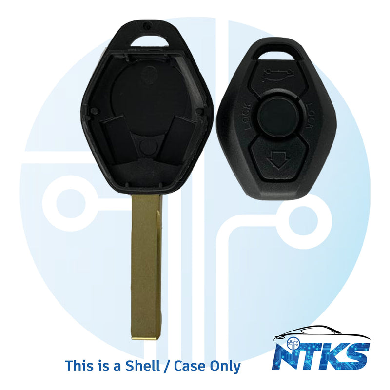 2000 - 2009 CARCASA para llave remota BMW HU92 (SIN CHIP) (2 pistas)