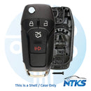 2013-2016 SHELL for Ford Fusion Remote Flip Key HU101 / 4-Buttons