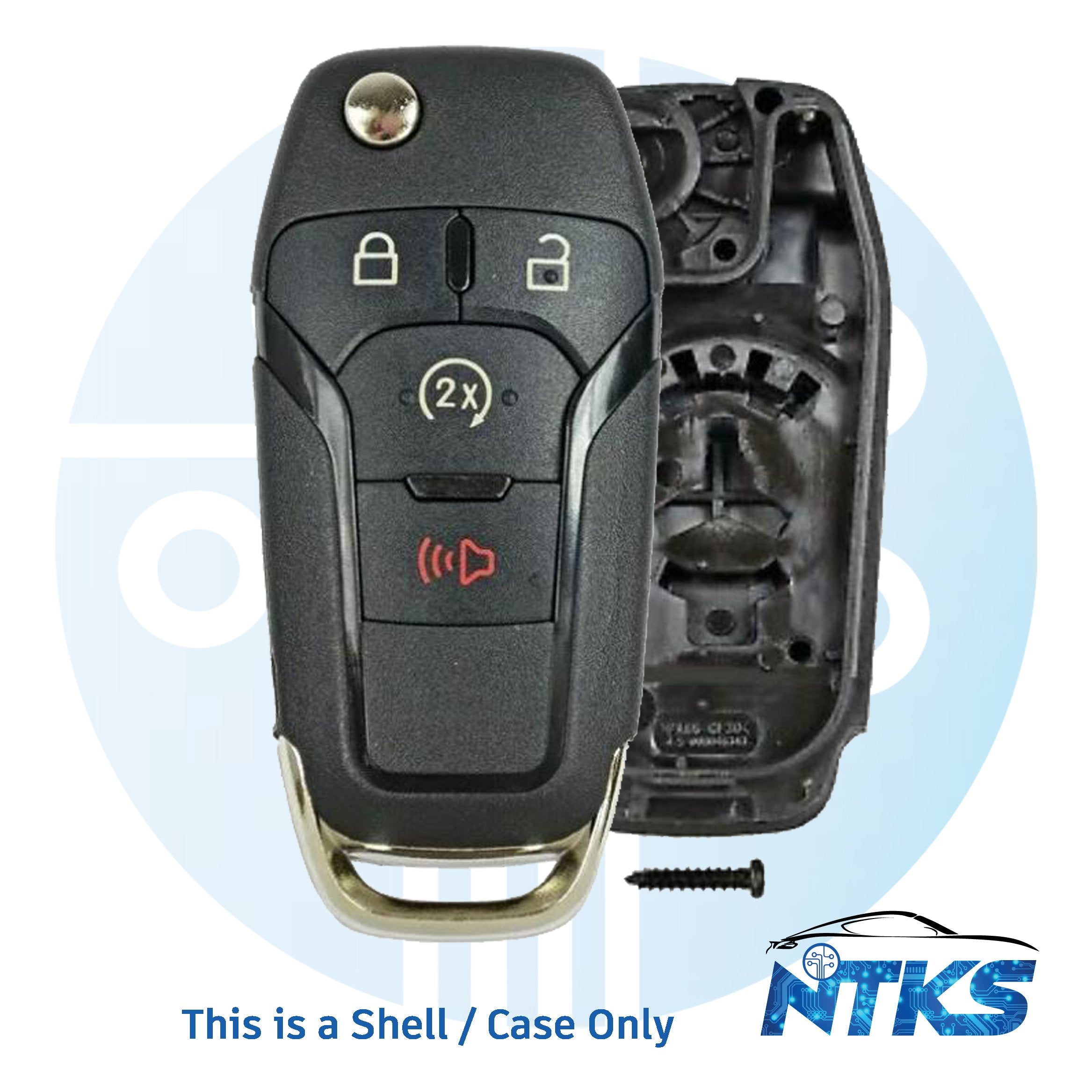 2015-2019 SHELL for Ford F-Series Remote Flip Key HU101 / 4-Buttons Re
