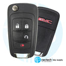 2010 - 2019 GMC Terrain Llave abatible remota de 4 botones FCC: OHT01060512