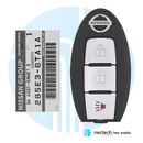 2018 - 2022 NUEVO Nissan Rogue Kicks Llave inteligente de 3 botones PN: 285E3-6TA1A KR5TXN1