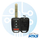 2013-2018 SHELL para llave de cabeza remota Honda (nuevo estilo) 4 botones