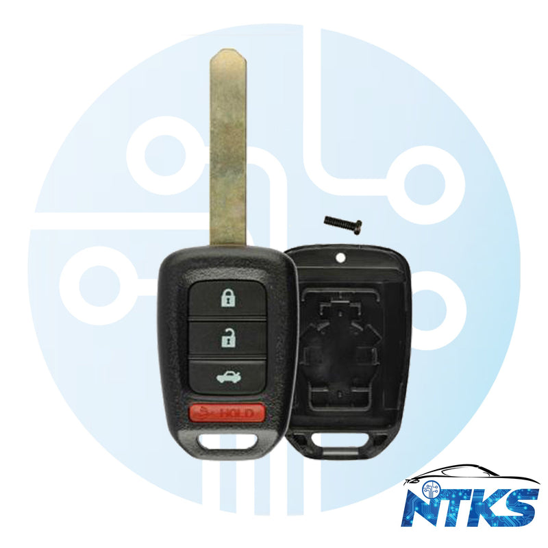 2013-2018 SHELL para llave de cabeza remota Honda (nuevo estilo) 4 botones