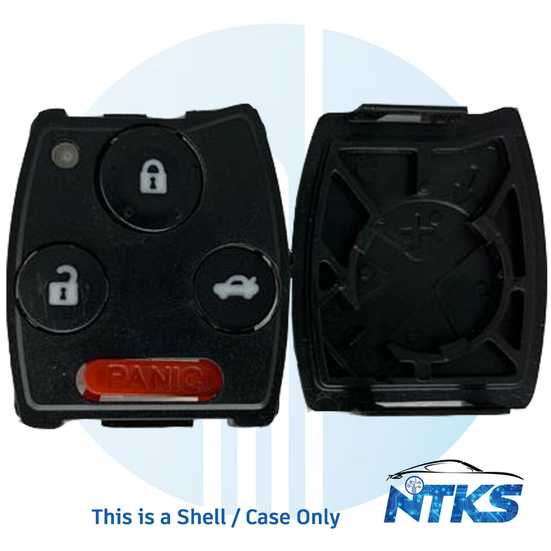 2006 - 2013 SHELL for Honda Remote Case / 4-Buttons ( Without Chip Holder )