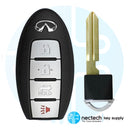 2005 - 2007 Infiniti G35 llave inteligente de proximidad FCC:KBRTN001/PN:285E3-AC70D