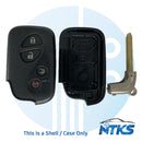 2007 - 2012 SHELL for Lexus Smart Proximity Key with Emergency Key 4-Buttons