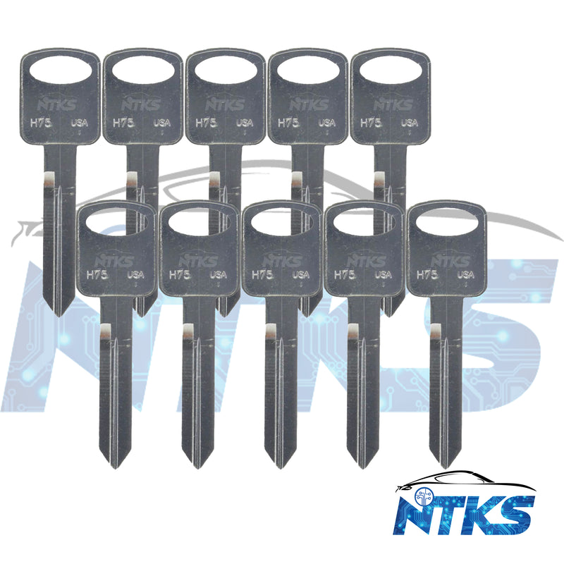 H75 Mechanical Double Sided 8-Cut Metal Test Key for Ford, Lincoln, Mercury 10 Key