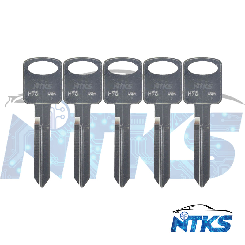H75 Mechanical Double Sided 8-Cut Metal Test Key for Ford, Lincoln, Mercury