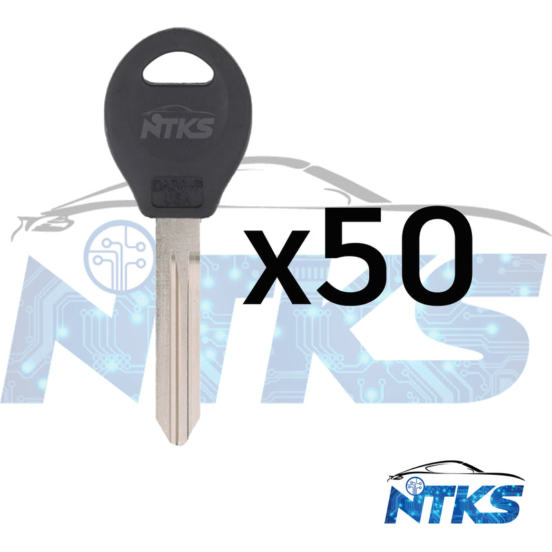 50 KEY BLANK DA34-P Transponder Key Non Chip