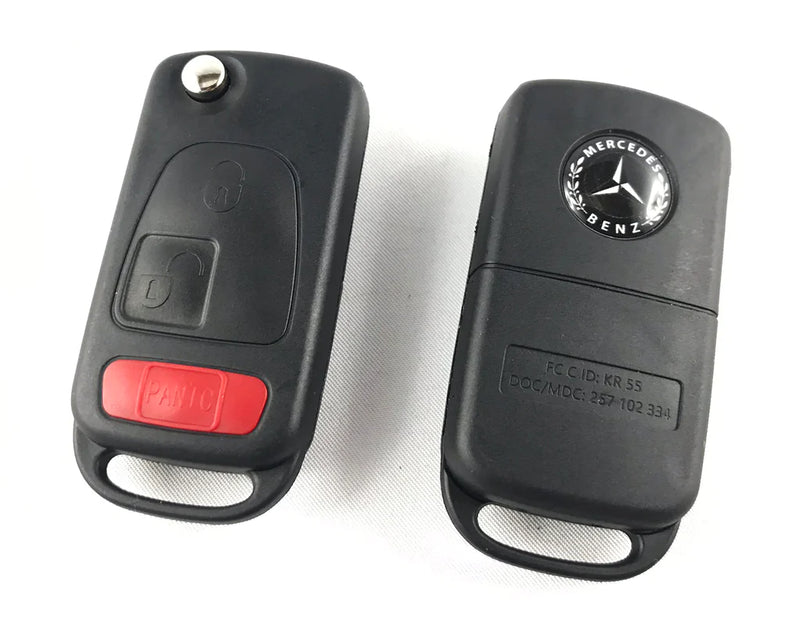 1996-2008 Mercedes SLK Chrysler Crossfire Llave abatible de 3 botones HU64 PCF7935 (44) Chip para KR55