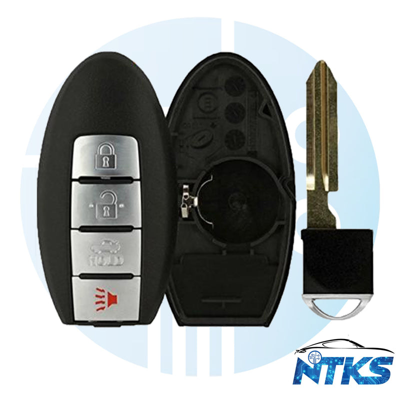 2009 - 2013 CARCASA para llave de proximidad inteligente Nissan para KR55WK48903 / KR55WK49622 - 4 botones
