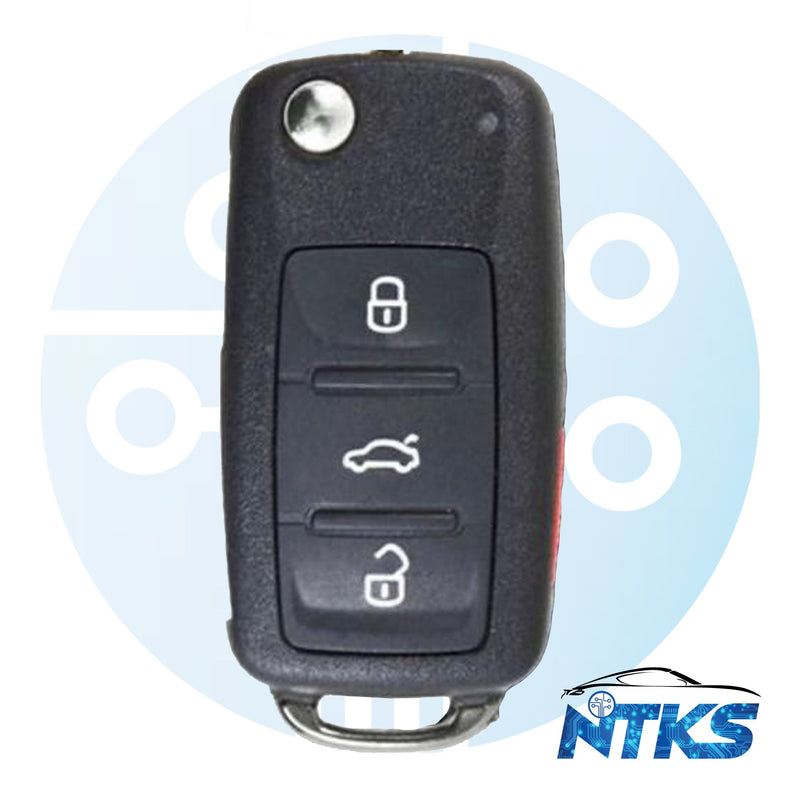 2011 - 2016 Remote Flip Key for VW PEPS Key Fob FCC: NBG010206T