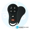 2001 - 2004 Dodge Chrysler 6 botones remoto llavero FCC: GQ43VT18T