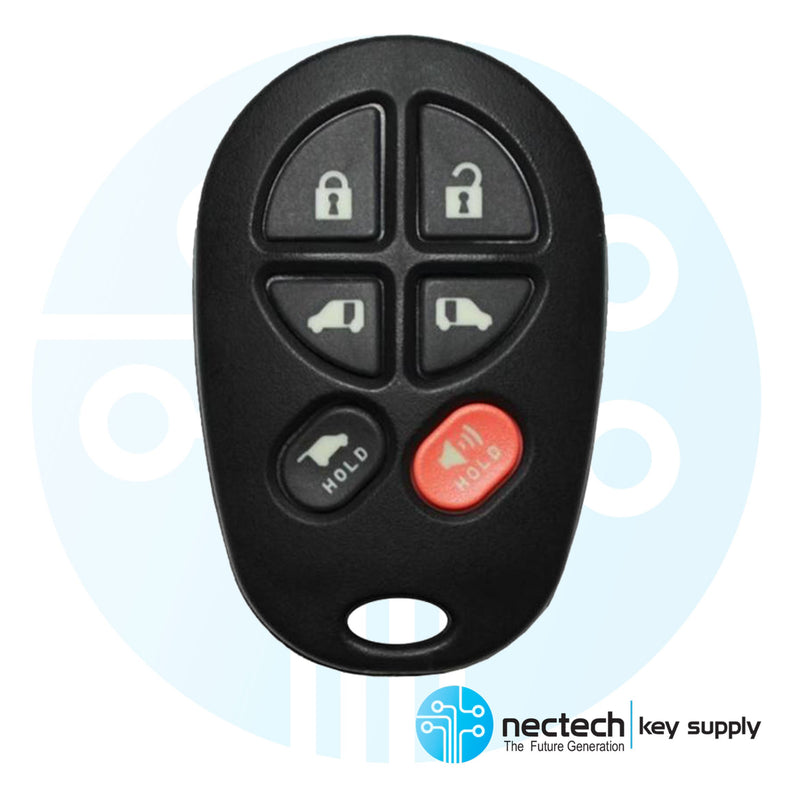 2004 - 2018 Toyota Sienna Remote Control Key Fob FCC: GQ43VT20T