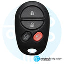 2004 - 2012 Toyota Highlander llave de control remoto FCC: GQ43VT20T