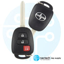 2013 - 2015 Scion XB Llave de cabeza remota 3B FCC: HYQ12BDP - Sin transpondedor