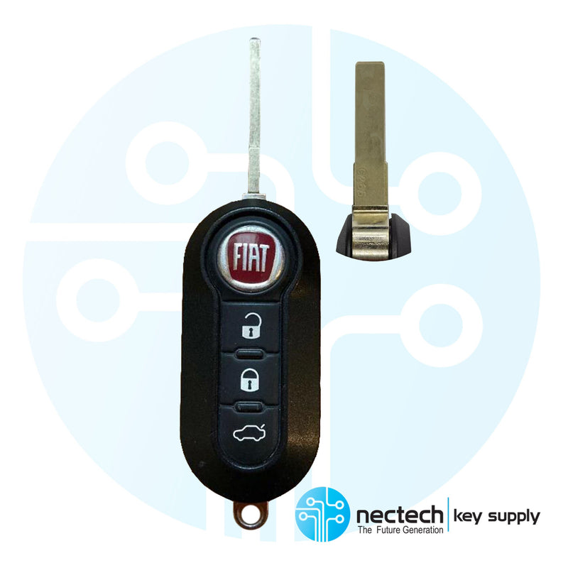 2012 - 2017 Fiat 500, 500X Remote Flip Key FCC: LTQFI2AM433TX