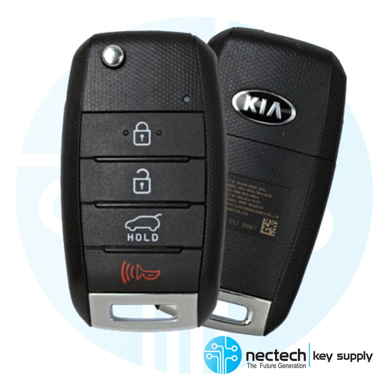 2016 - 2020 Kia Sportage Remote Flip Key FCC: TQ8-RKE-4F27 / PN: 95430-D9100