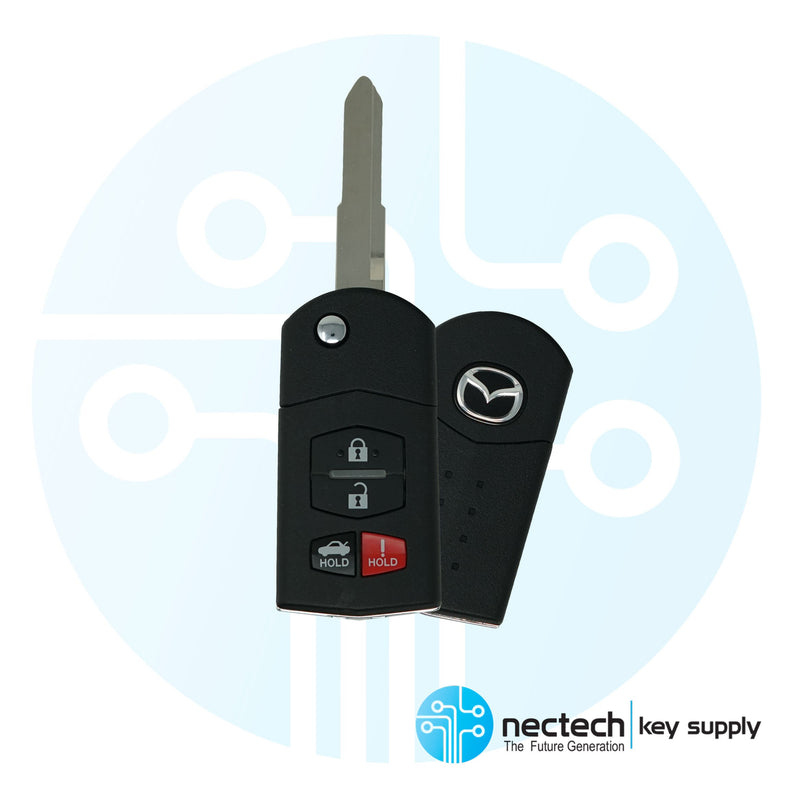 2004 - 2011 Mazda 6 MX-5 RX8 Llave abatible remota FCC: KPU41788 / PN:GP7A-67-5RYB