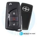 2014 - 2015 Scion TC Serie 10 Llave abatible remota de alta seguridad FCC: MOZB95TH