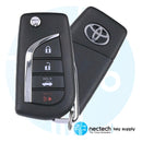 2018 - 2022 Toyota Camry/ Camry Hybrid Corolla LE Llave abatible remota FCC: HYQ12BFB