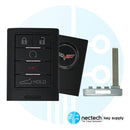 Llave inteligente Chevrolet Corvette 2015 - 2019 FCC: NBGGD9C04 PN: NBGGD9C04