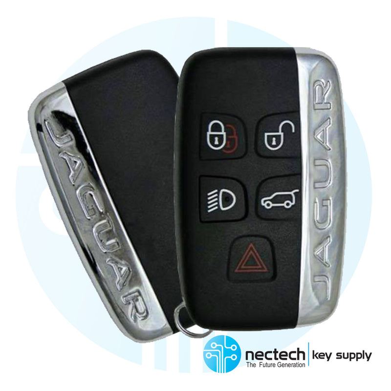 T1 Keys HU100 Remote Key Shell With CR2032 Battery For Jaguar XJL XF – Black, Replacement Case