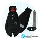 2014 - 2020 Jeep Cherokee Fobik Key FCC: GQ4-53T with Remote Start