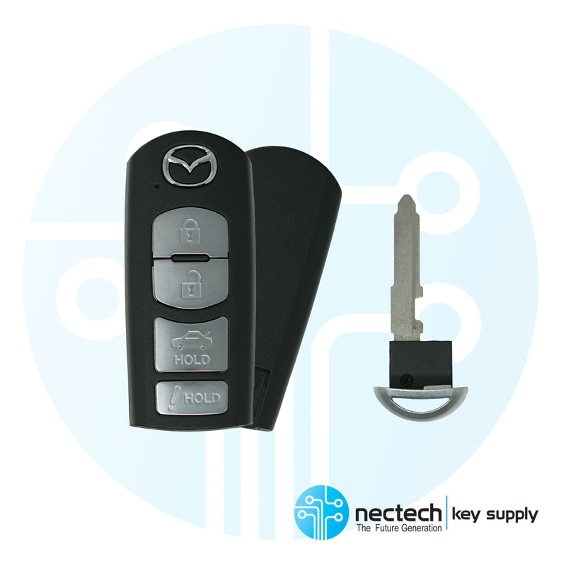 2010 - 2013 Mazda 3 Llave inteligente de proximidad FCC: WAZX1T768SKE11A03 / PN: BBY2-67-5RY