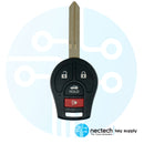 2013 - 2017 Nissan Sentra Llave principal remota FCC: CWTWB1U751 SIN TRANSPONDEDOR