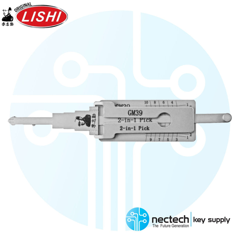 Original Lishi GM39 GM 10-Cut B102 2-in Pick - Anti Glare