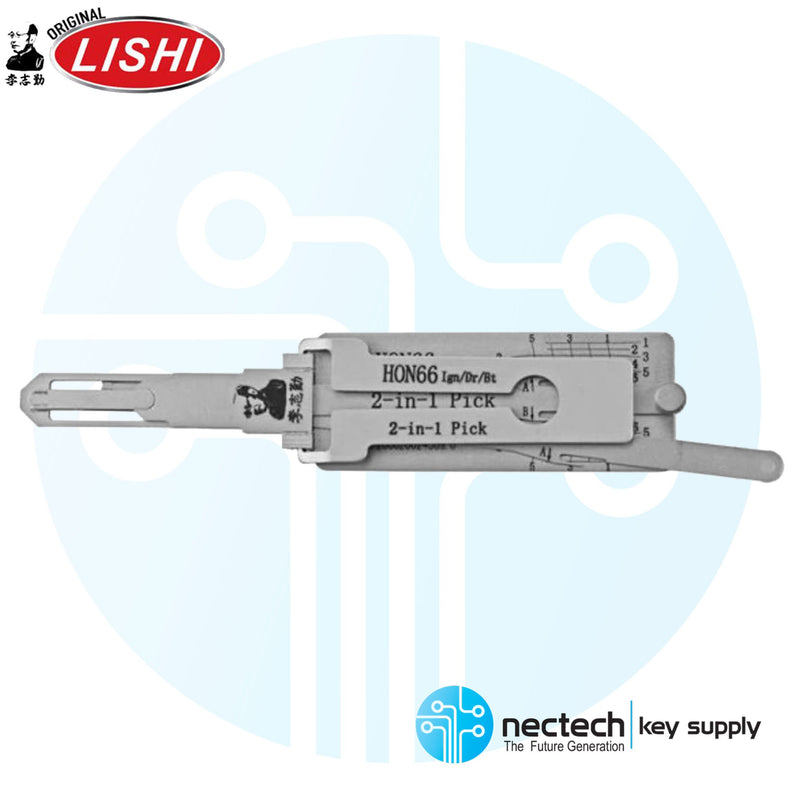 Original Lishi HON66 Honda 2-in Pick Ignition Enabled - Anti Glare