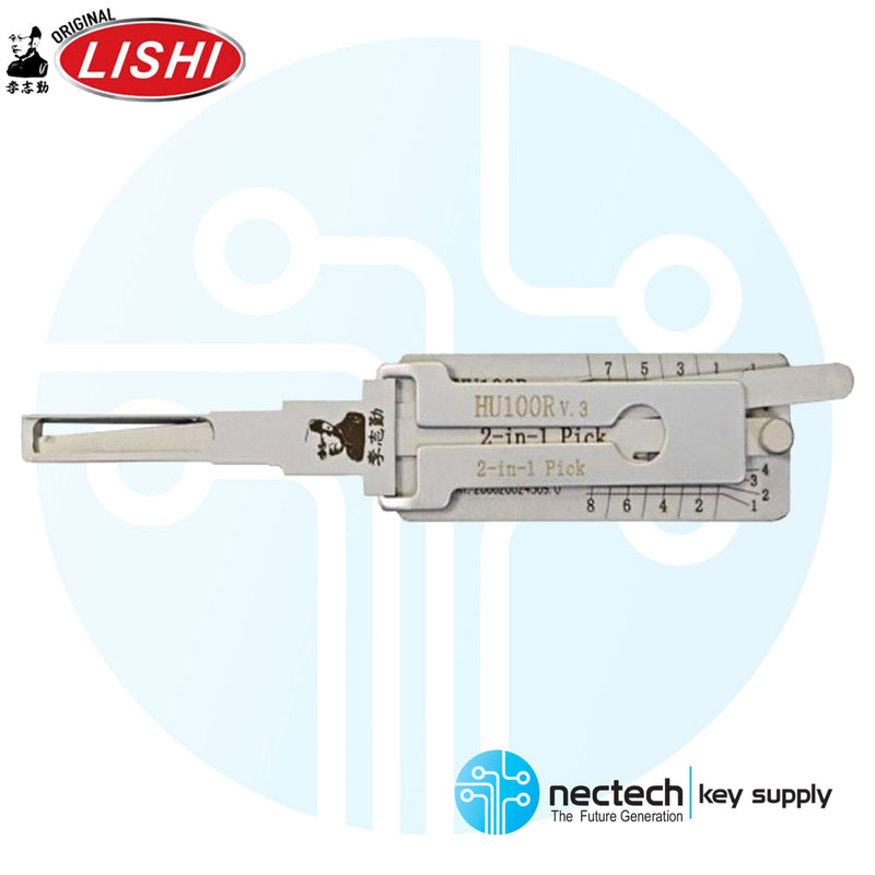 Original Lishi HU100R V3 BMW 2-in Pick Ignition Enabled - Anti Glare