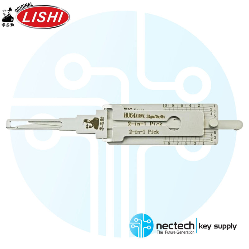 Original Lishi HU64 Mercedes S34YS TWIN LIFTERS 2-in Pick Ignition Enabled - Anti Glare