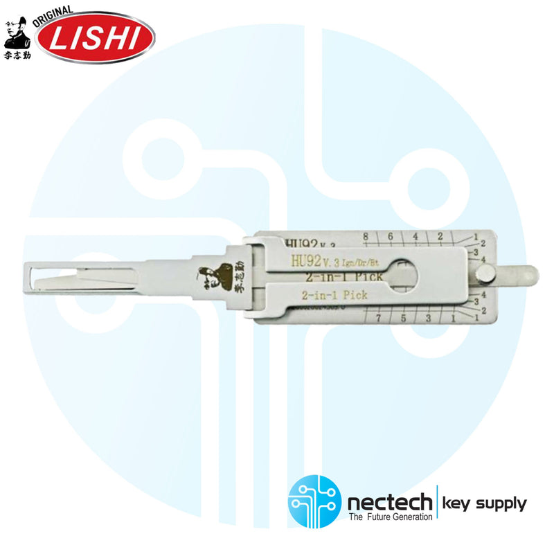 Original Lishi HU92+TWIN-AG BMW HU92 Twin Lifter 2-in Pick Ignition Enabled -Anti Glare