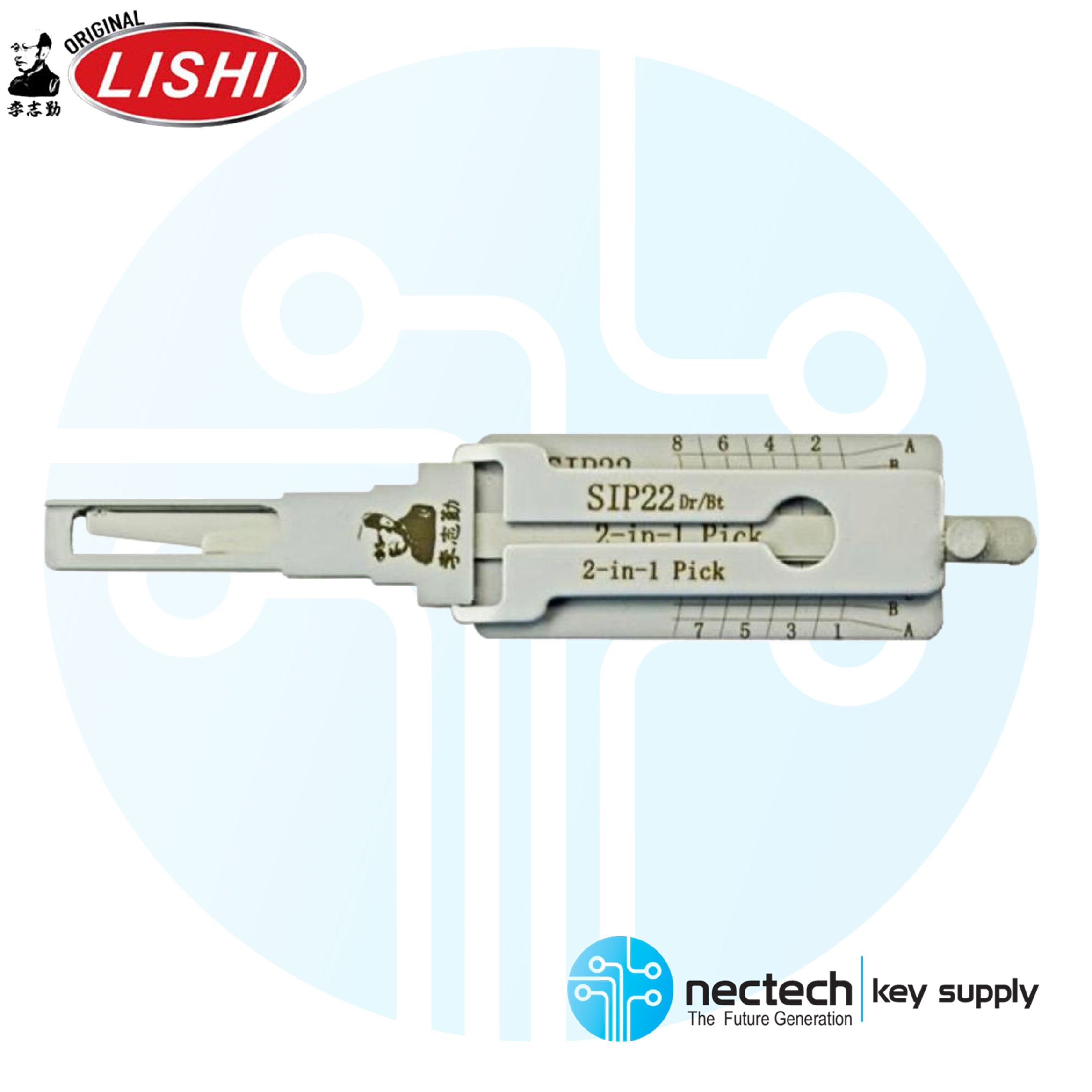 Original Lishi SIP22 Fiat 2-in Pick Door Only - Anti Glare