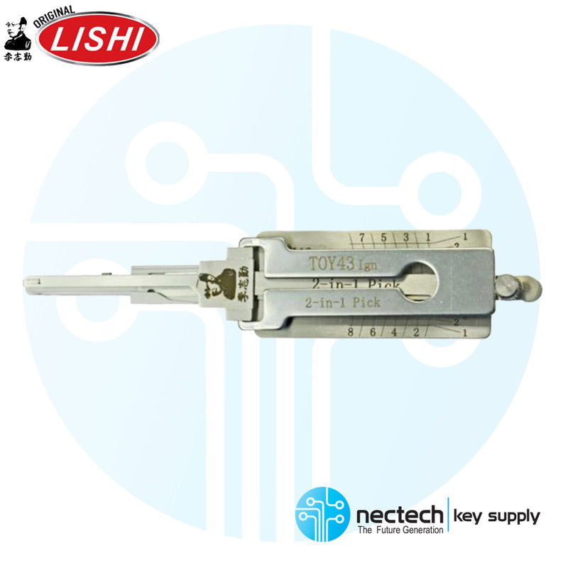 Original Lishi TOY43 8-Cut - 2-in Pick - Anti Glare
